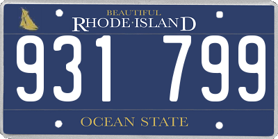 RI license plate 931799