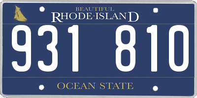 RI license plate 931810