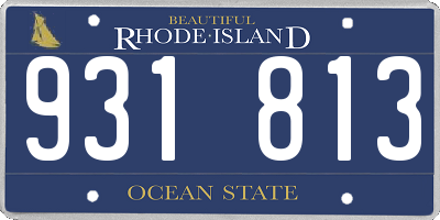 RI license plate 931813