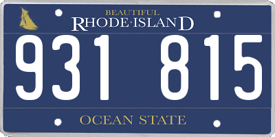 RI license plate 931815