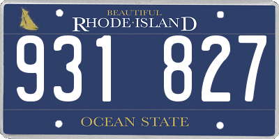 RI license plate 931827
