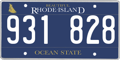 RI license plate 931828