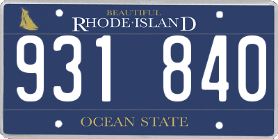 RI license plate 931840