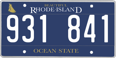 RI license plate 931841