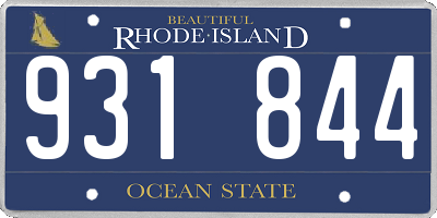 RI license plate 931844