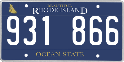 RI license plate 931866
