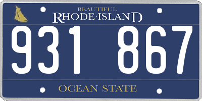 RI license plate 931867