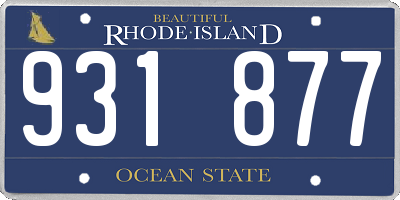 RI license plate 931877