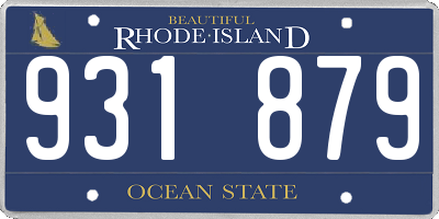 RI license plate 931879
