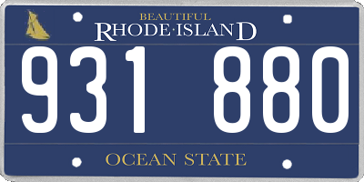 RI license plate 931880