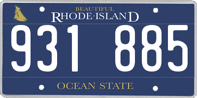 RI license plate 931885