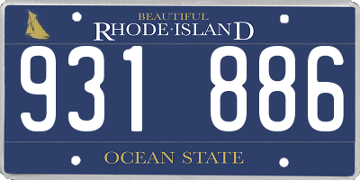 RI license plate 931886