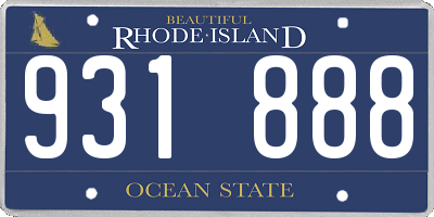 RI license plate 931888