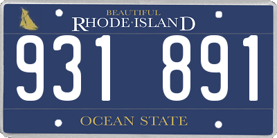 RI license plate 931891