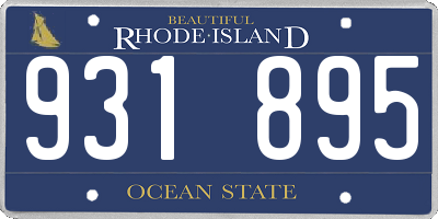 RI license plate 931895