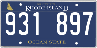 RI license plate 931897