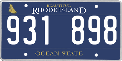 RI license plate 931898