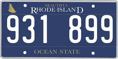 RI license plate 931899
