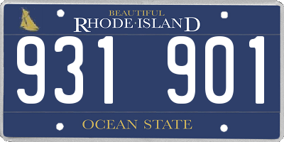 RI license plate 931901
