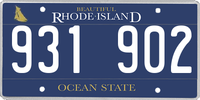 RI license plate 931902
