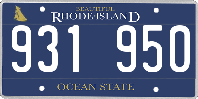 RI license plate 931950