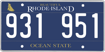 RI license plate 931951