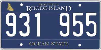 RI license plate 931955