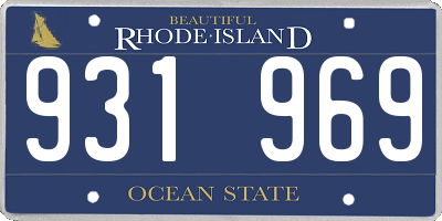 RI license plate 931969