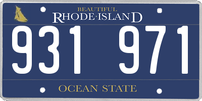 RI license plate 931971