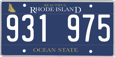 RI license plate 931975