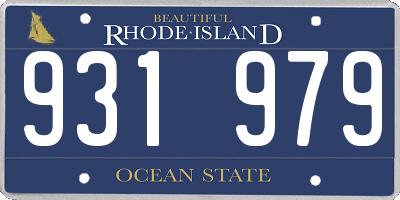 RI license plate 931979