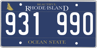 RI license plate 931990