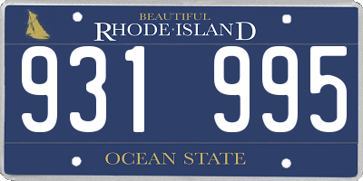 RI license plate 931995