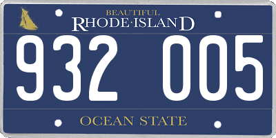 RI license plate 932005