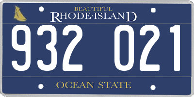 RI license plate 932021