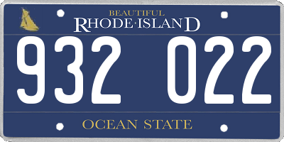 RI license plate 932022