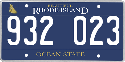 RI license plate 932023