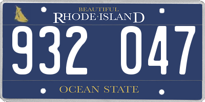 RI license plate 932047