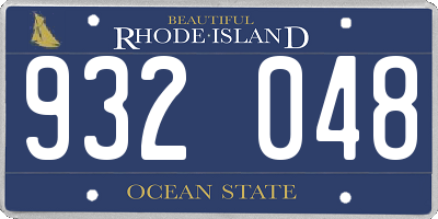 RI license plate 932048
