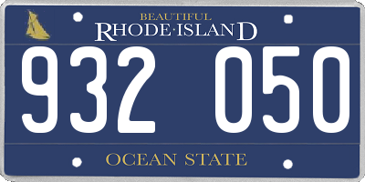 RI license plate 932050