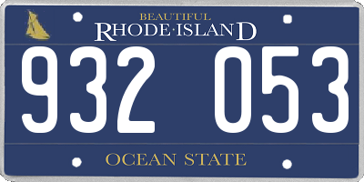 RI license plate 932053