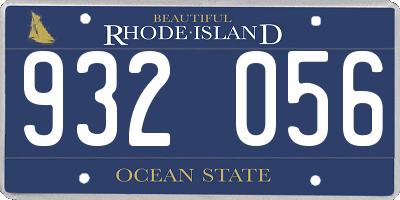 RI license plate 932056