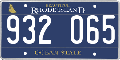 RI license plate 932065