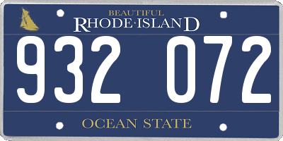 RI license plate 932072