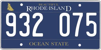 RI license plate 932075
