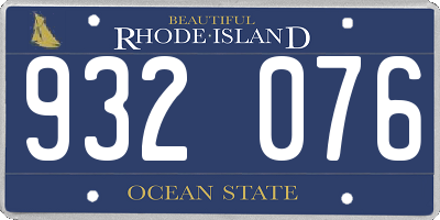 RI license plate 932076