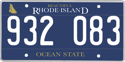 RI license plate 932083