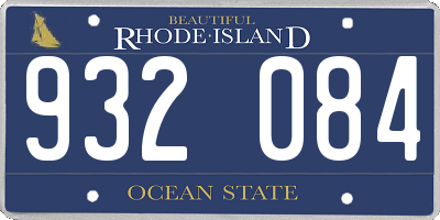 RI license plate 932084