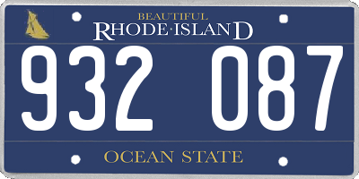 RI license plate 932087