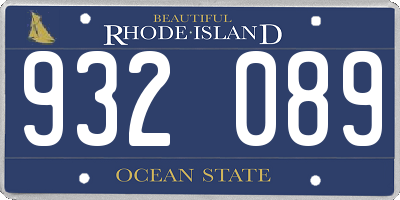 RI license plate 932089